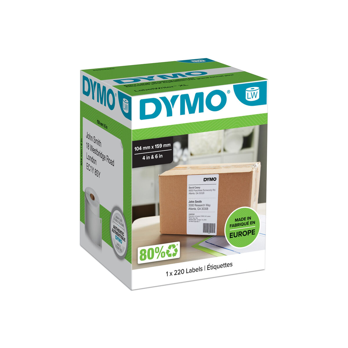 Roll of Labels Dymo S0904980 White Black/White Roll of Labels Dymo S0904980 White Black/White