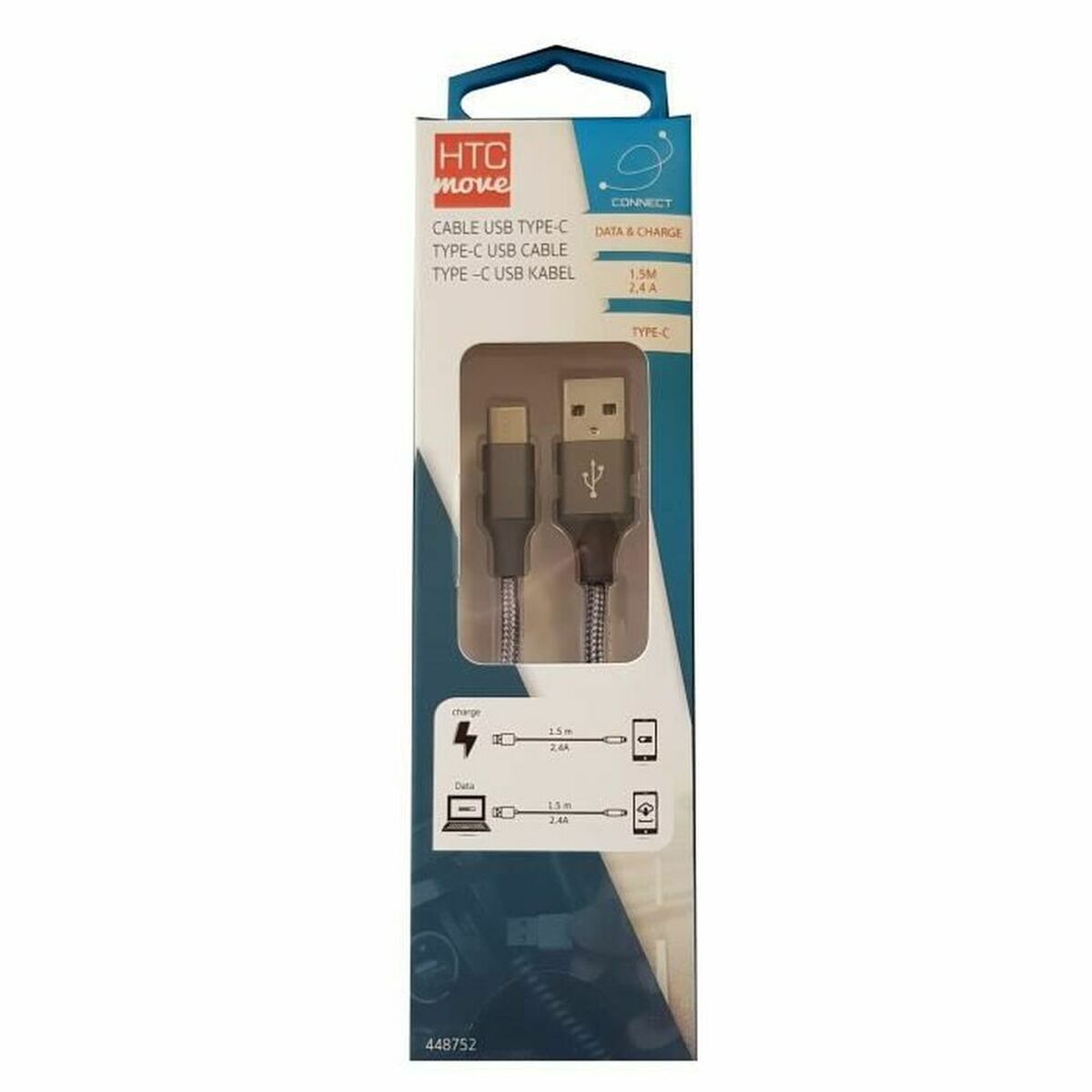 Data / Charger Cable with USB HTC EQUIPEMENT Data / Charger Cable with USB HTC EQUIPEMENT