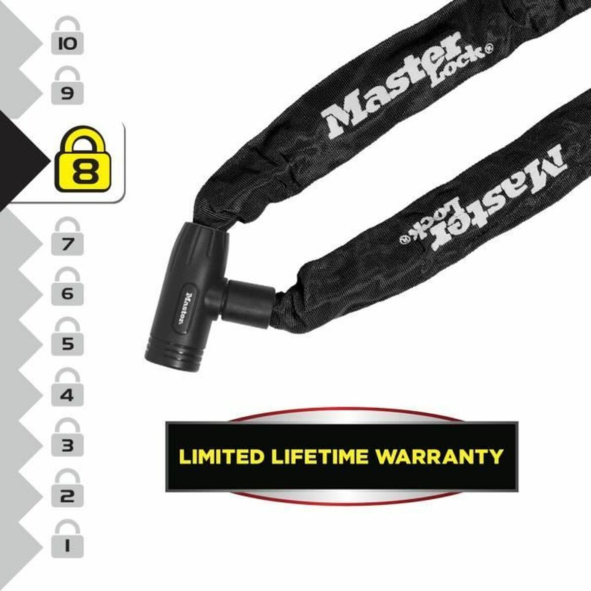 Key padlock Master Lock Black 90 cm