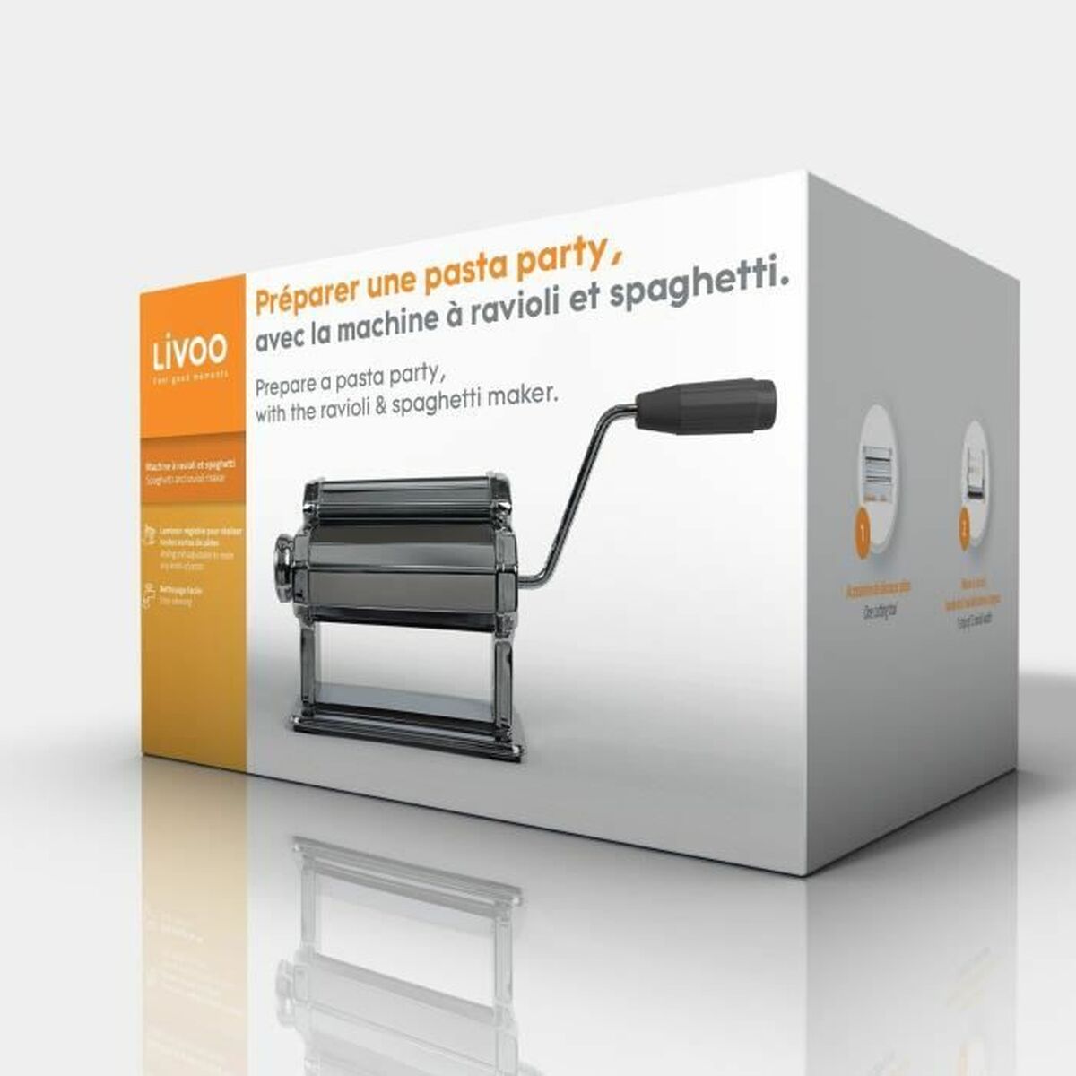 Pasta Maker Livoo MEN41 Metal Stainless steel