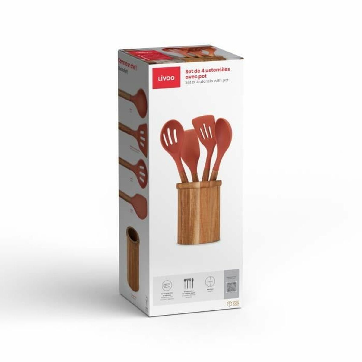 Kitchen Utensils Set Livoo MES153 Orange 5 Pieces