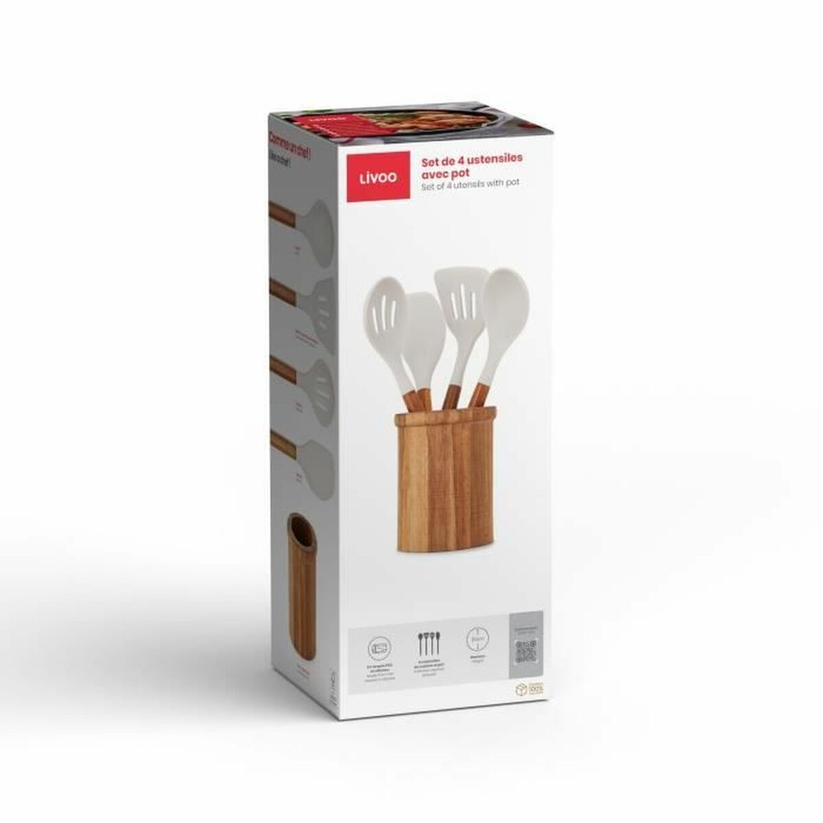 Kitchen Utensils Set Livoo MES153G White 5 Pieces (4 Units)