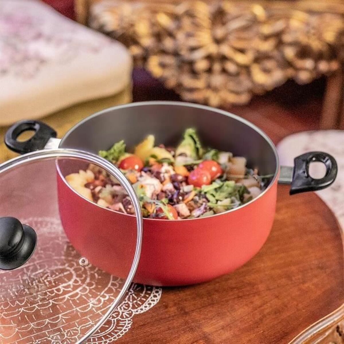 Casserole Livoo Red 24 cm 4 L