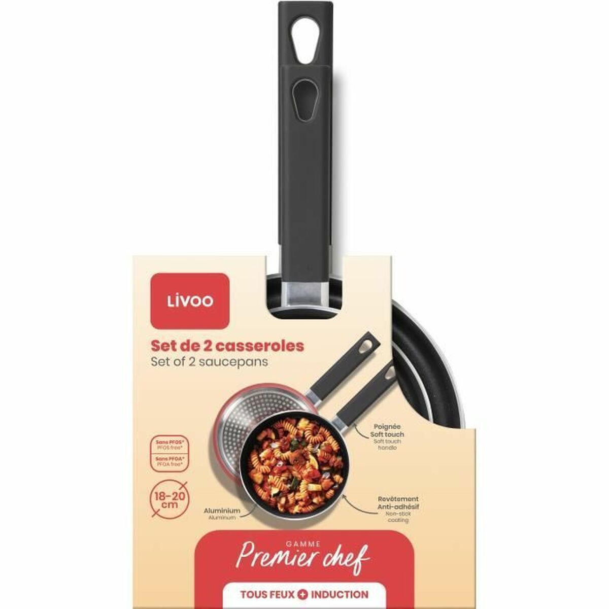 Set of Cookware Livoo Red Silicone 2 Pieces (2 Units)