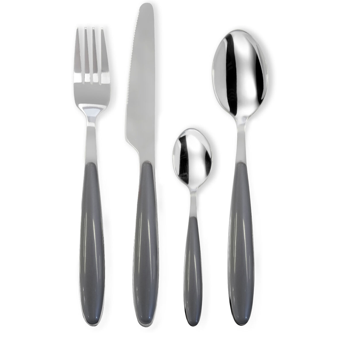 Cutlery Pradel essentiel Colorfull Grey Metal 20 Pieces