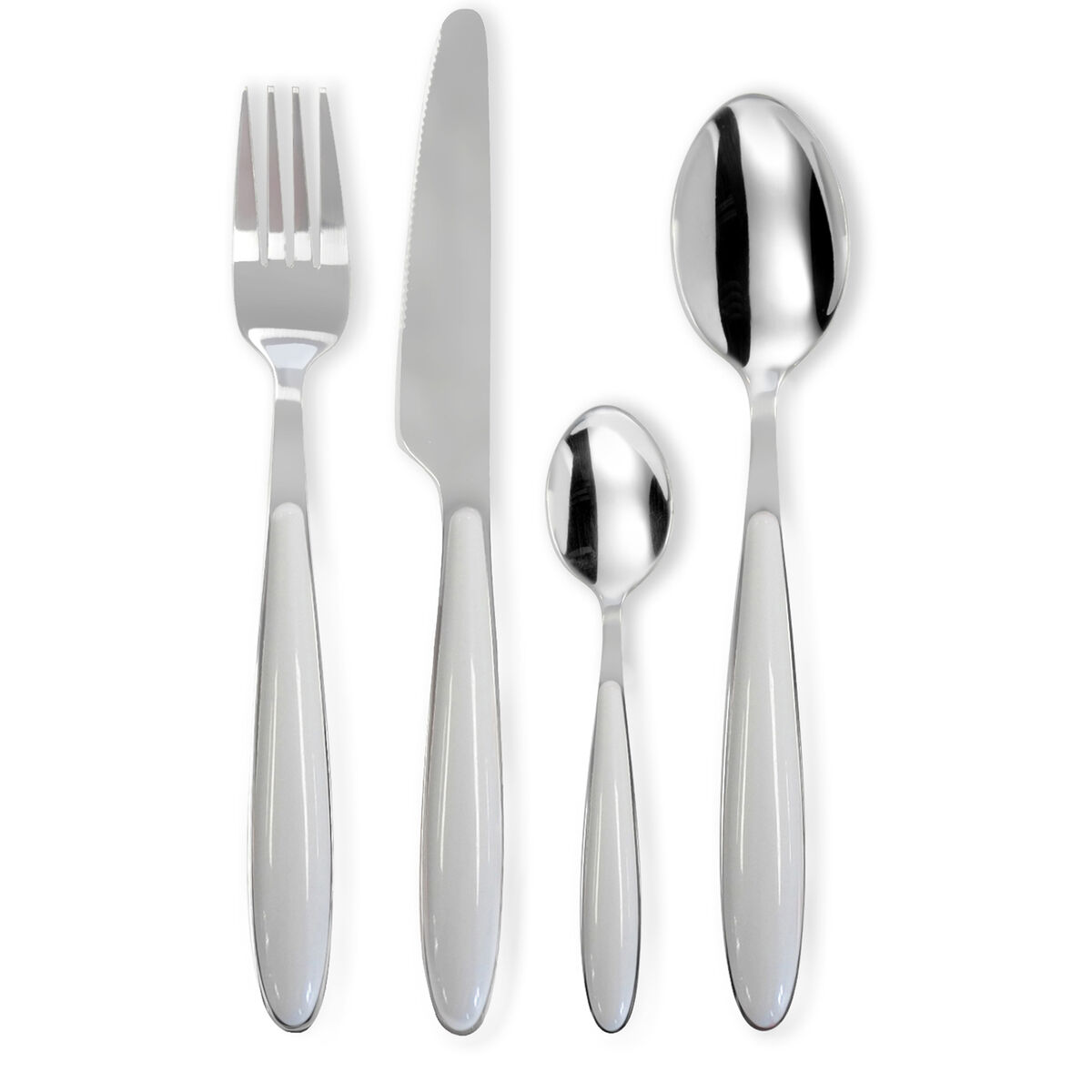 Cutlery Pradel essentiel Colorfull White Metal 20 Pieces