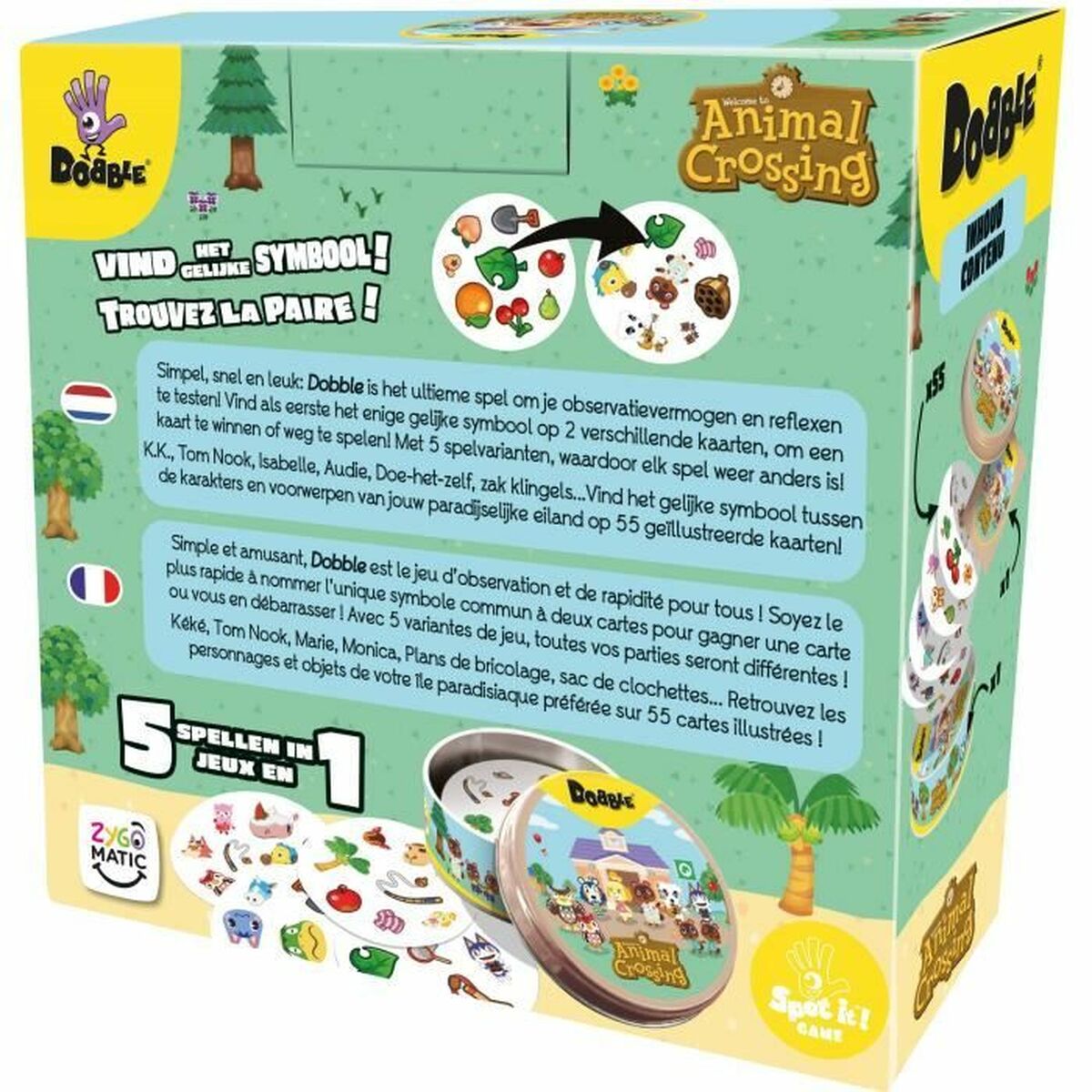 Board game Asmodee Dobble : Animal Crossing