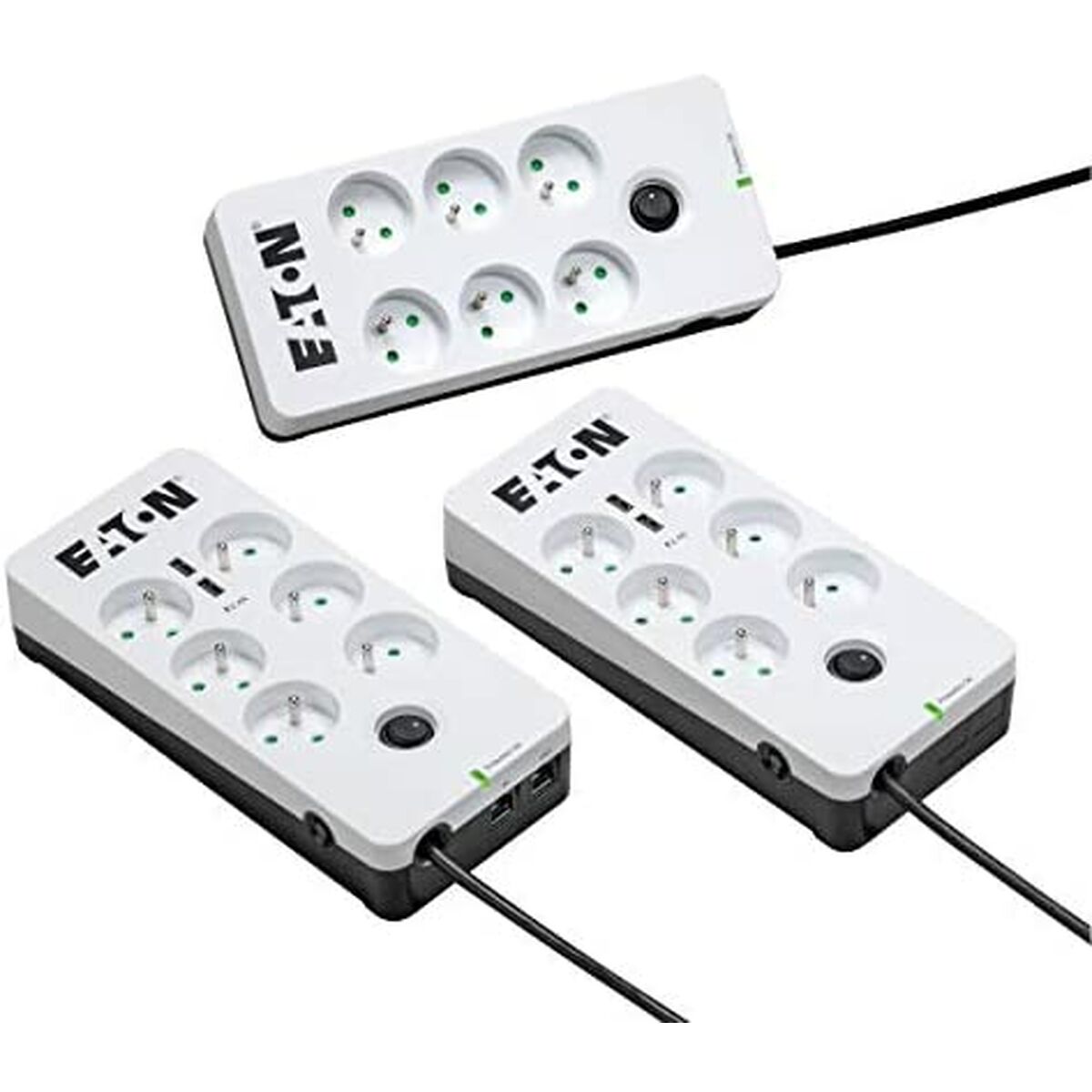 Power Socket – 6 Sockets with Switch Eaton PB6F White (1,5 m)