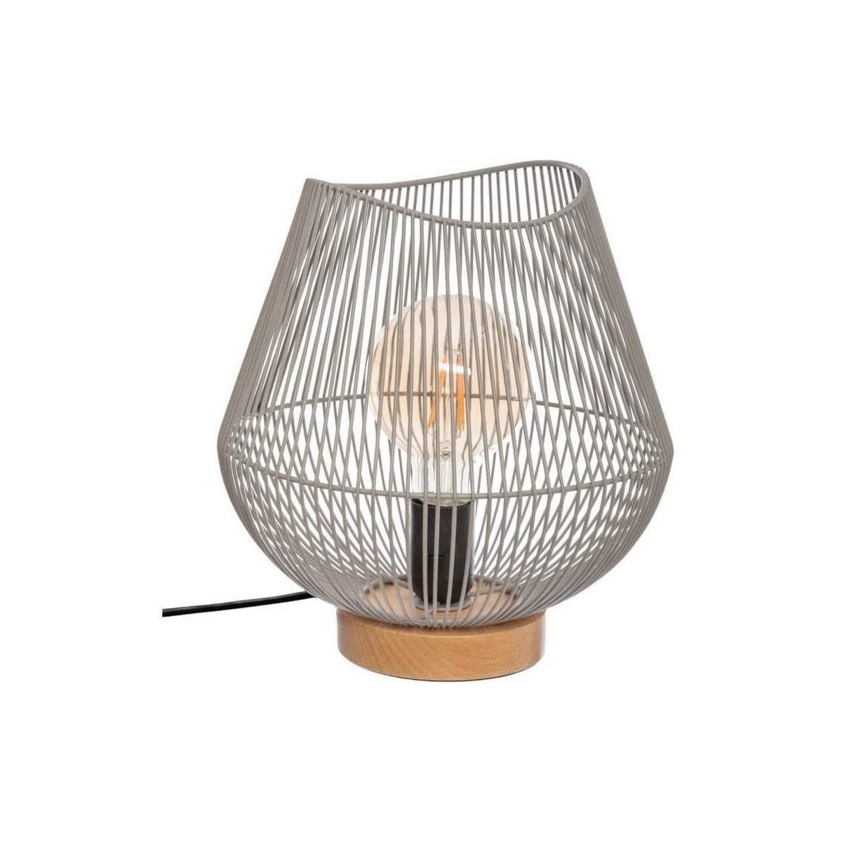 Desk lamp Atmosphera Jena Grey Metal 40 W ( 28 x 26 cm)