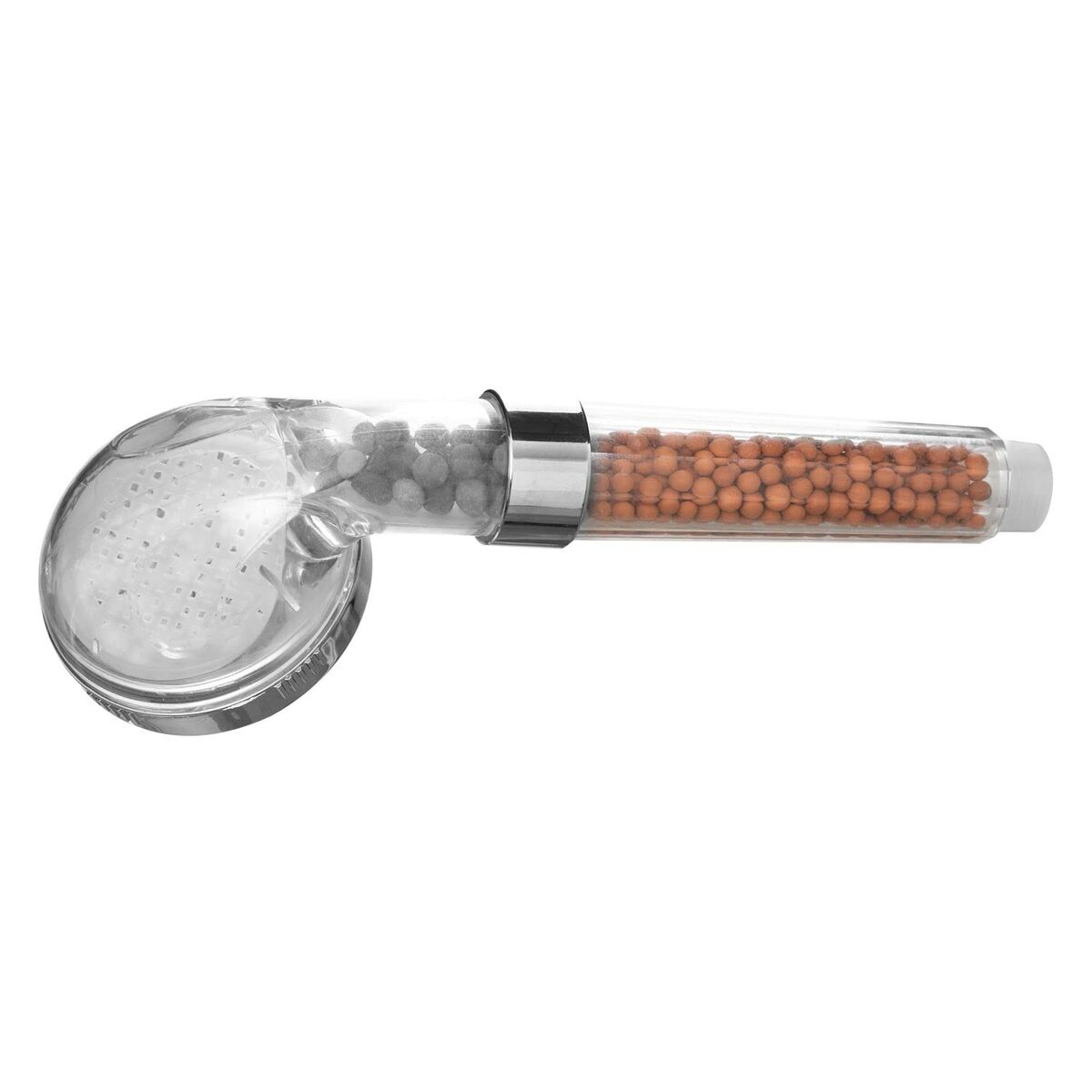 Shower Rose 5five Simply Smart Transparent ABS Chromed Ã 7,9 x 7,5 x 24,5 cm Mineral and relaxing stones