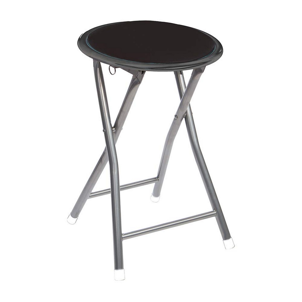 Stool Atmosphera Foldable Black 30 x 30 x 45 cm Stool Atmosphera Foldable Black 30 x 30 x 45 cm