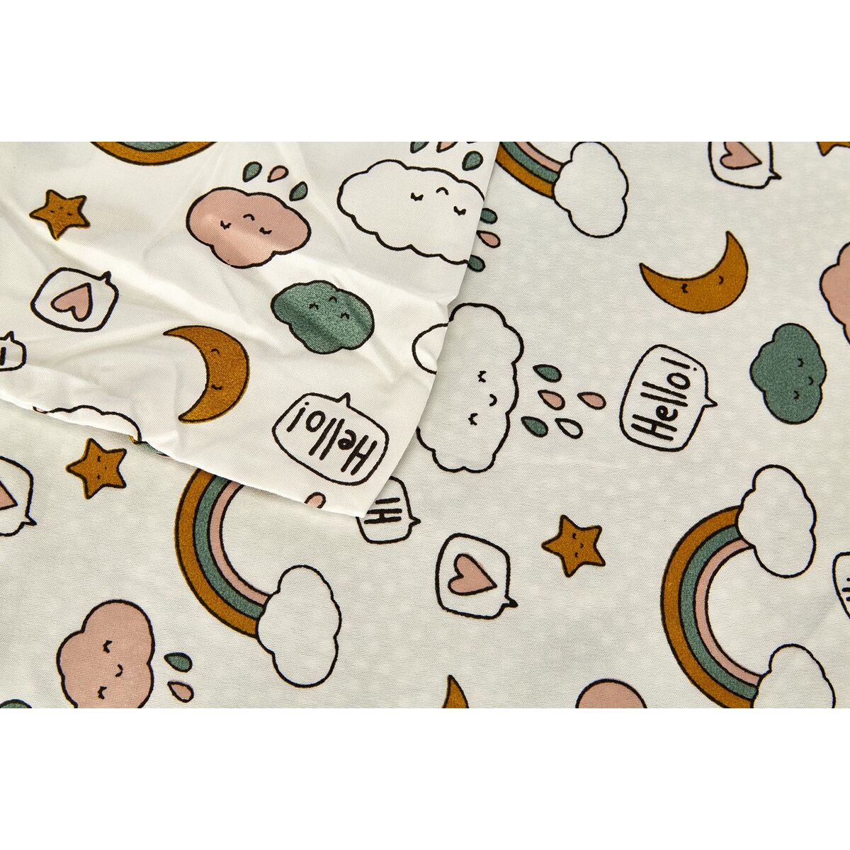 Duvet cover set TODAY White Single bed 140 x 200 cm Children’s 2 Pieces