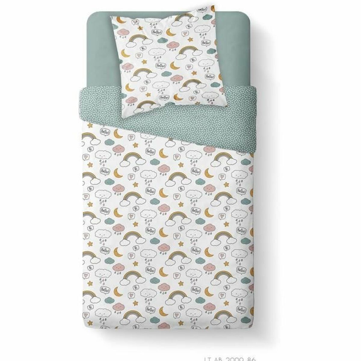 Duvet cover set TODAY White Single bed 140 x 200 cm Children’s 2 Pieces