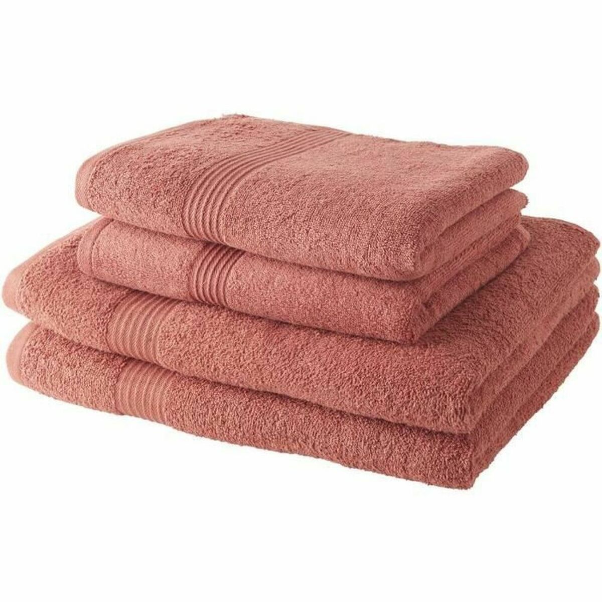 Towels Set TODAY Terracotta 100% cotton (4 Pieces) Towels Set TODAY Terracotta 100% cotton (4 Pieces)