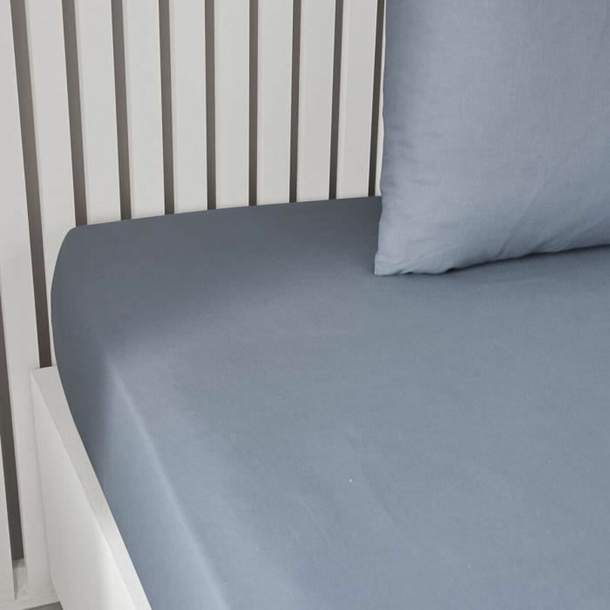 Fitted sheet TODAY Grey 90 x 190 cm Denim