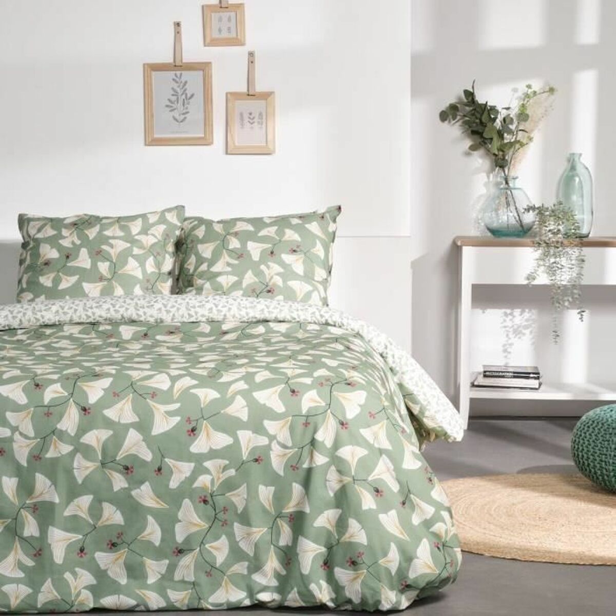 Duvet cover set TODAY Green 240 x 220 cm 3 Pieces Duvet cover set TODAY Green 240 x 220 cm 3 Pieces