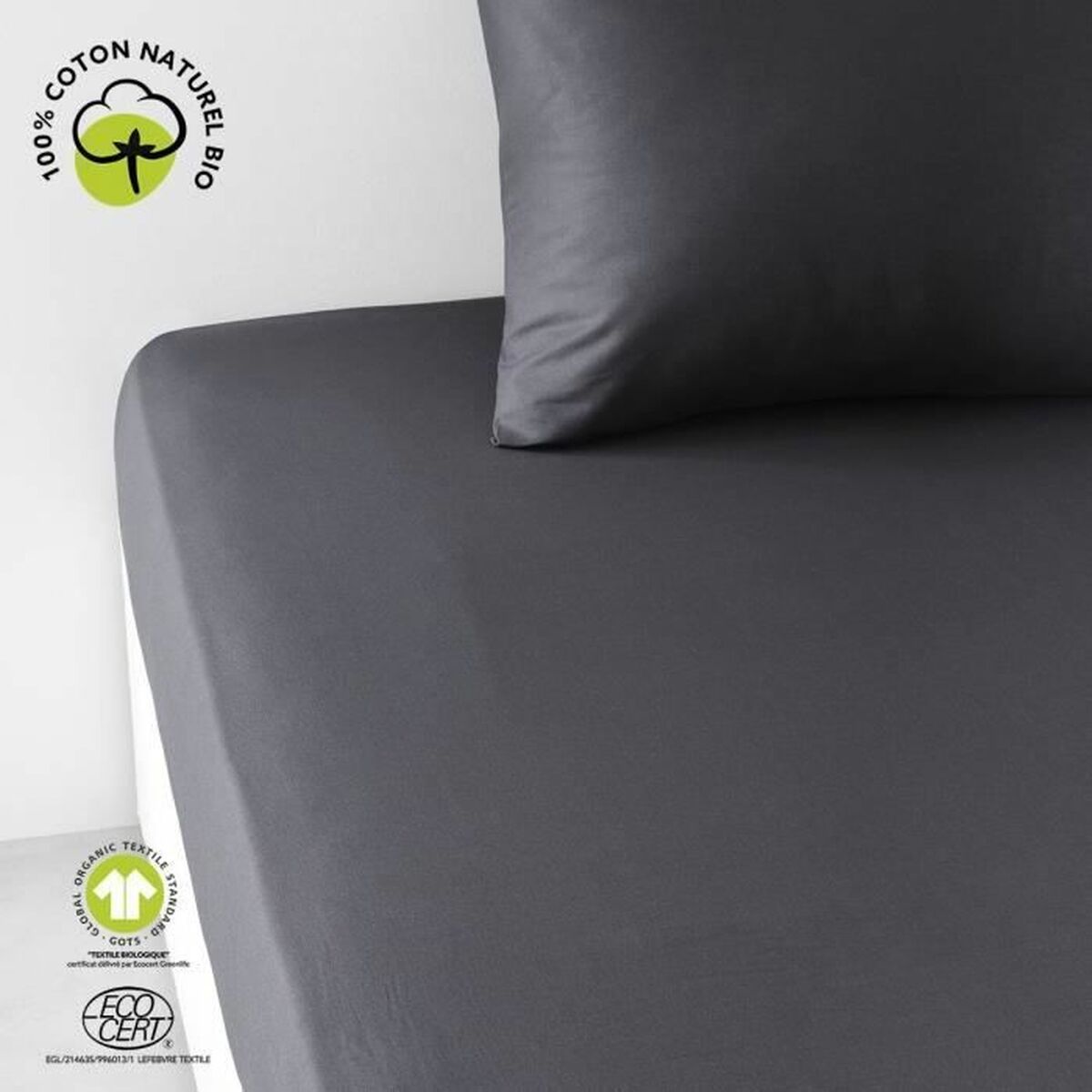 Fitted bottom sheet TODAY Black 180 x 200 cm