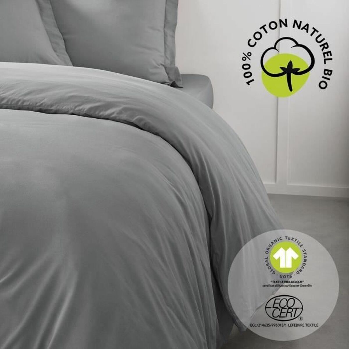 Duvet cover set TODAY Grey 220 x 240 cm