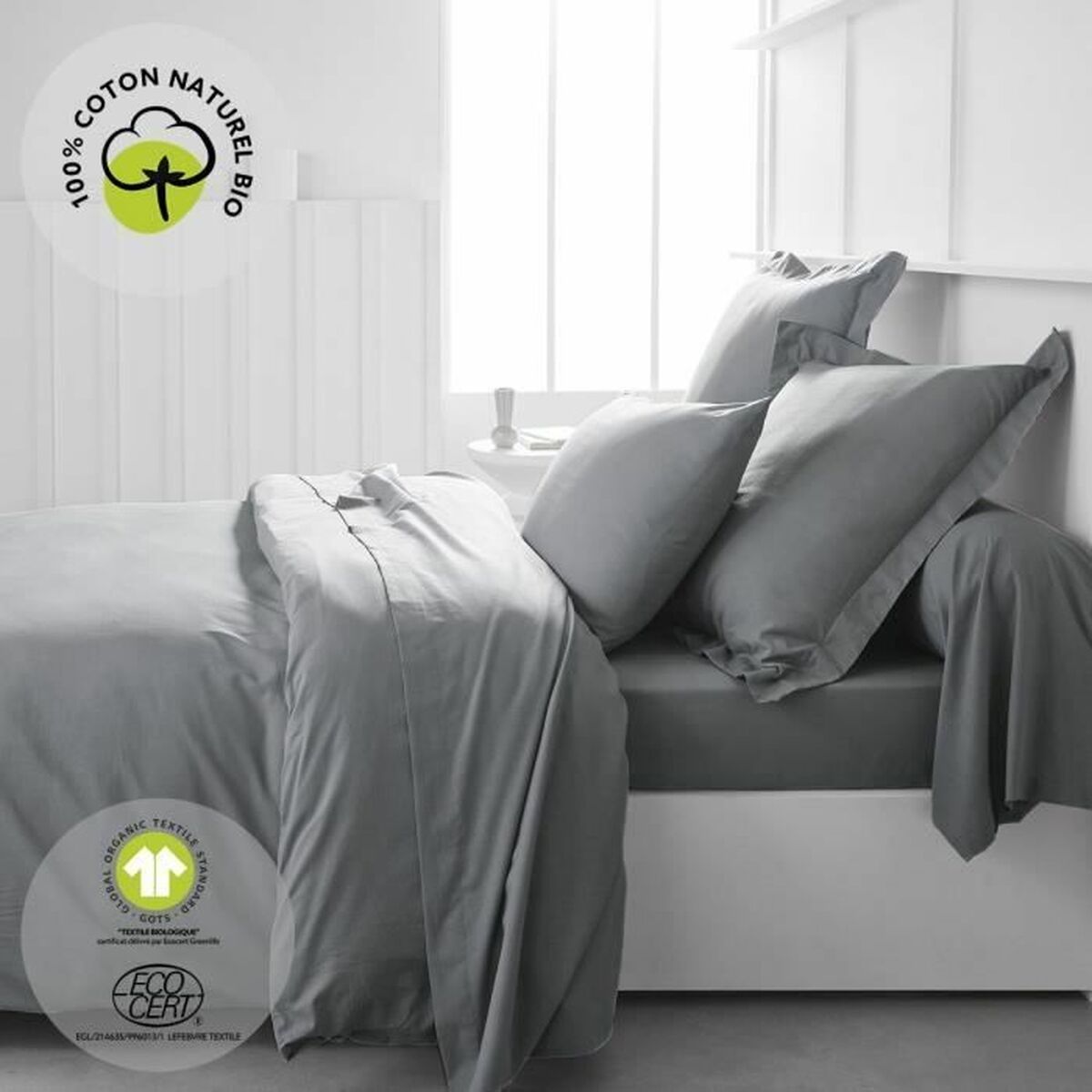 Duvet cover set TODAY Grey 220 x 240 cm