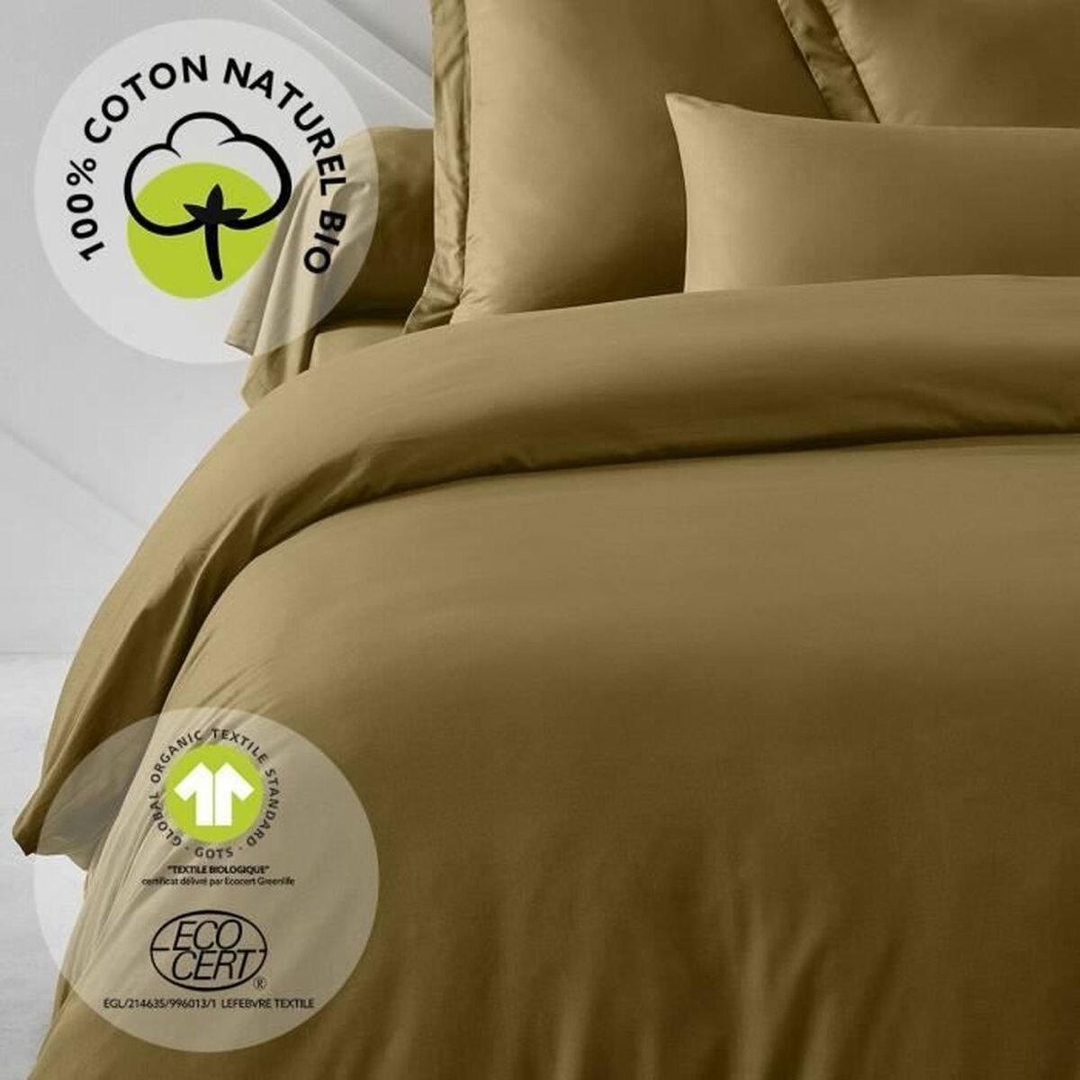 Duvet cover set TODAY Khaki 220 x 240 cm