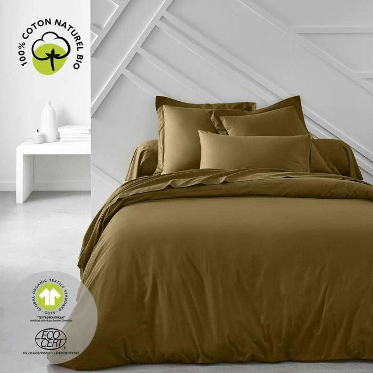 Duvet cover set TODAY Khaki 220 x 240 cm