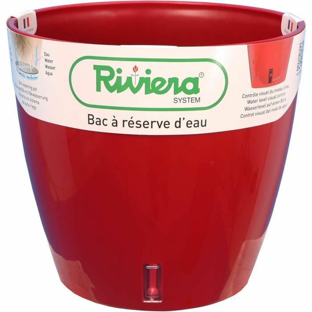 Self-watering flowerpot Riviera With water reserve Red polypropylene Circular  36 x 33 cm Self-watering flowerpot Riviera With water reserve Red polypropylene Circular  36 x 33 cm