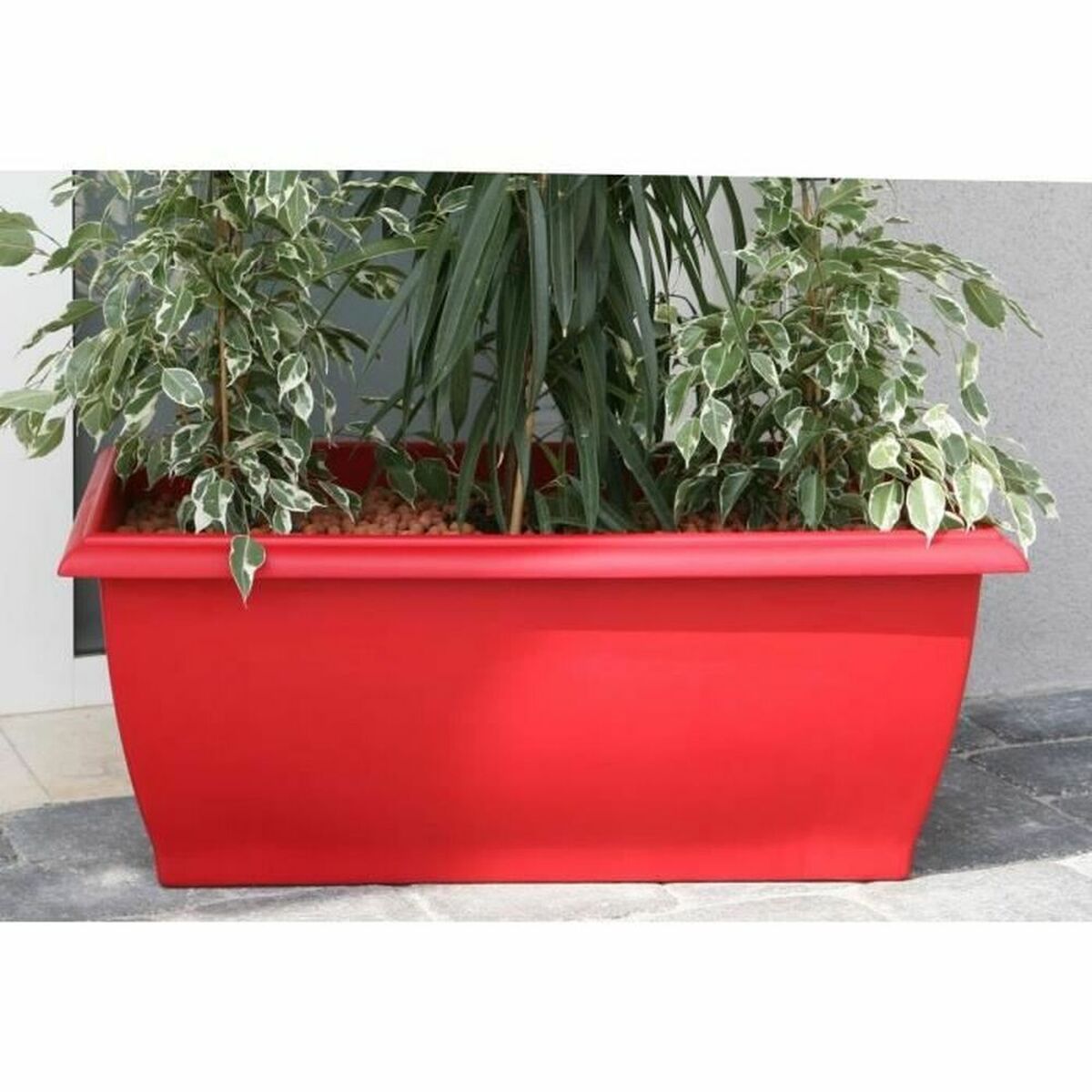 Plant pot Riviera Red Plastic Rectangular 80 x 40 cm 80 x 40 x 32 cm Plant pot Riviera Red Plastic Rectangular 80 x 40 cm 80 x 40 x 32 cm