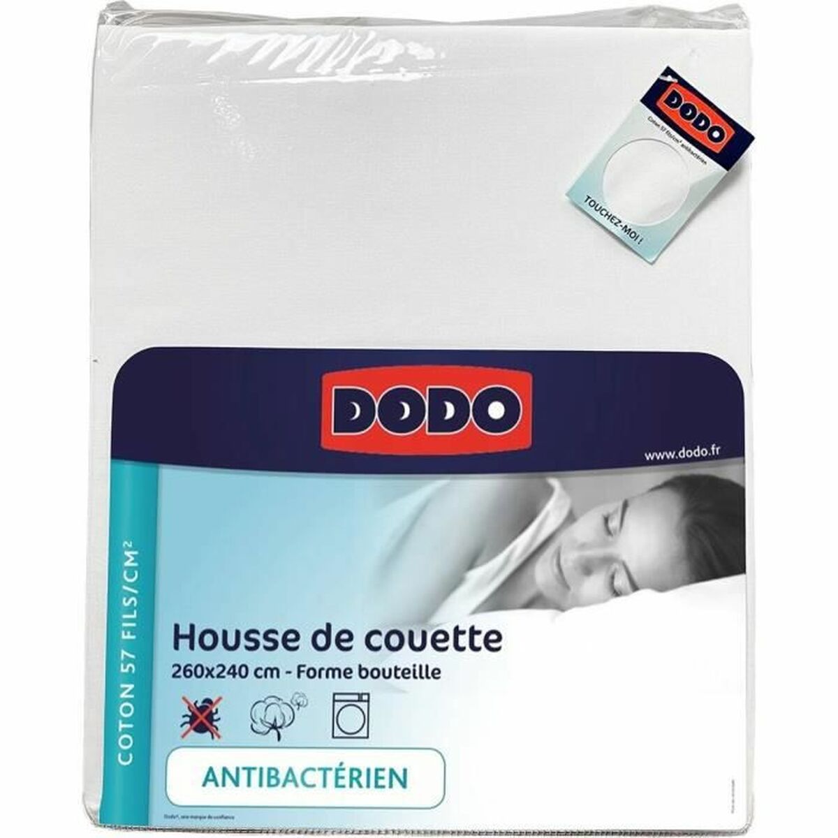 Nordic cover DODO Antibacterial White 240 x 260 cm 260 x 240 cm Nordic cover DODO Antibacterial White 240 x 260 cm 260 x 240 cm