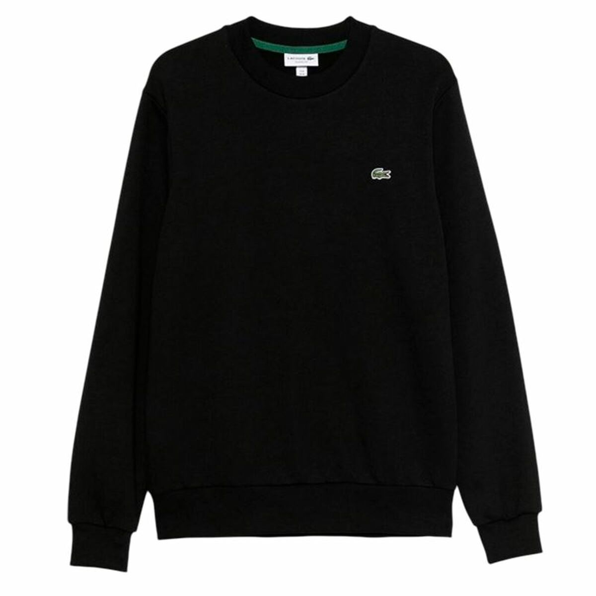 Menâs Sweatshirt without Hood Lacoste Core Performance Black Menâs Sweatshirt without Hood Lacoste Core Performance Black