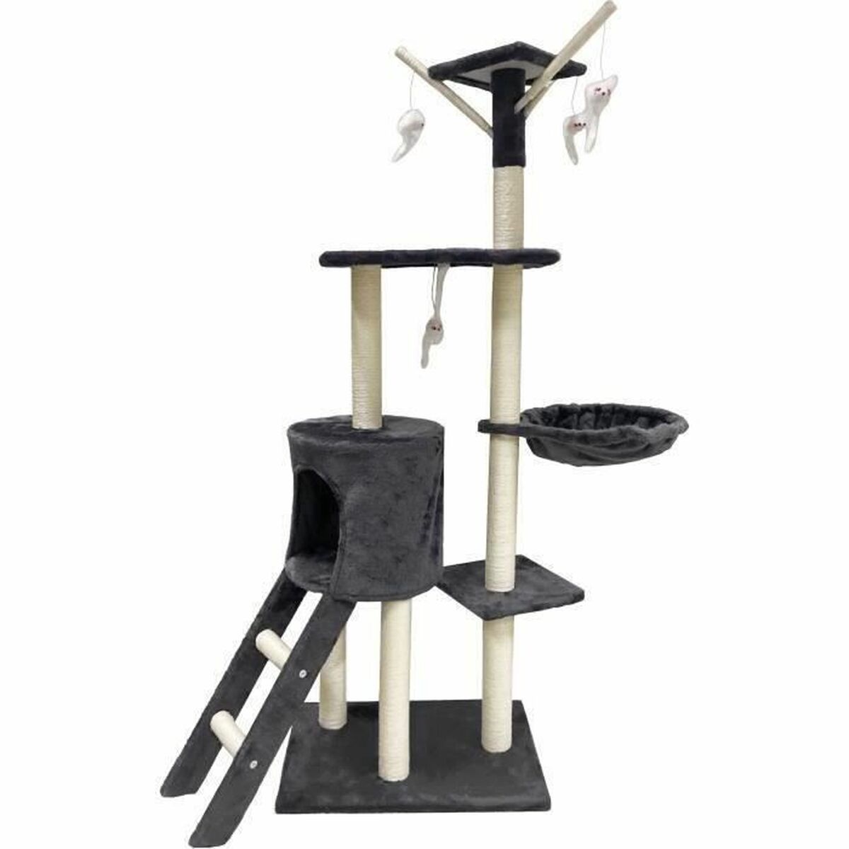 Scratching Post for Cats Jipsy Dark Grey Plush Wood (1 Unit) Scratching Post for Cats Jipsy Dark Grey Plush Wood (1 Unit)