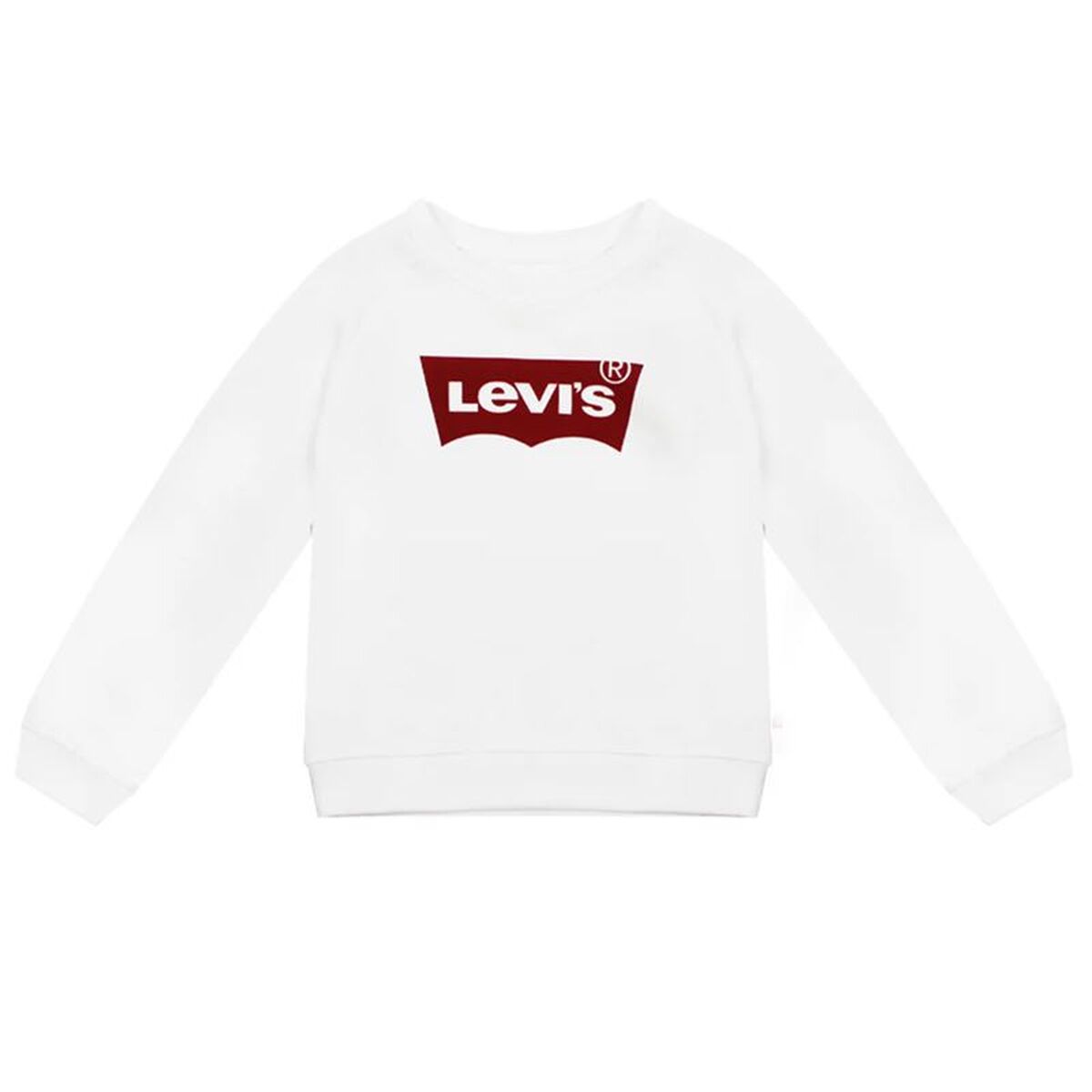 Hoodless Sweatshirt for Girls Levi’s Key Item Logo Crew White Hoodless Sweatshirt for Girls Levi’s Key Item Logo Crew White