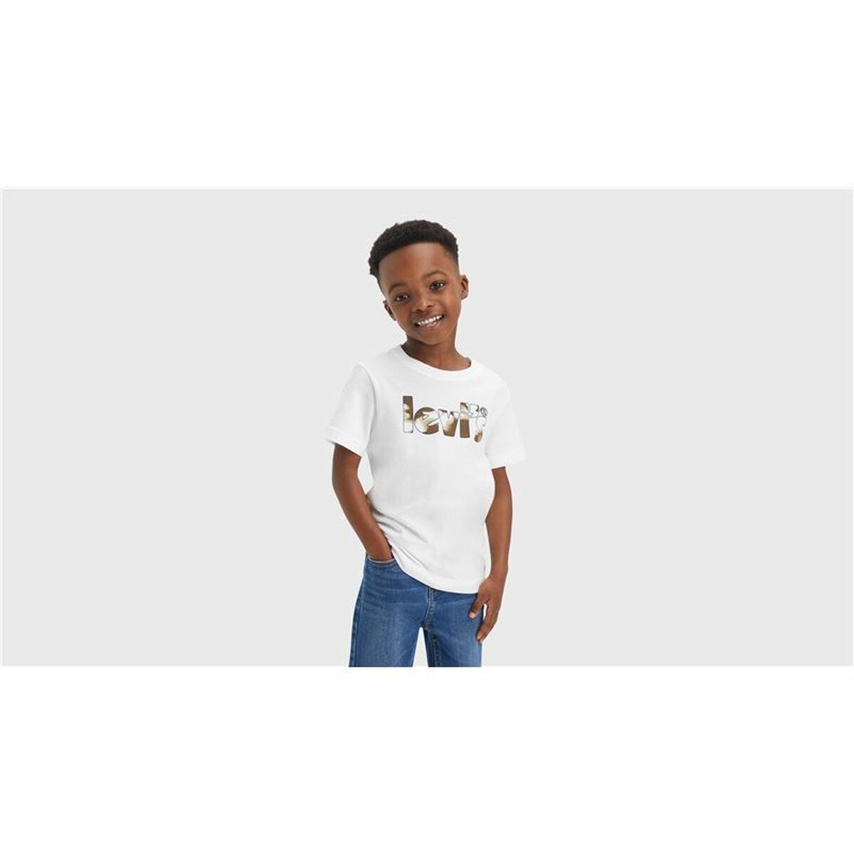 T-shirt Levi’s Camo Poster Logo Bright White