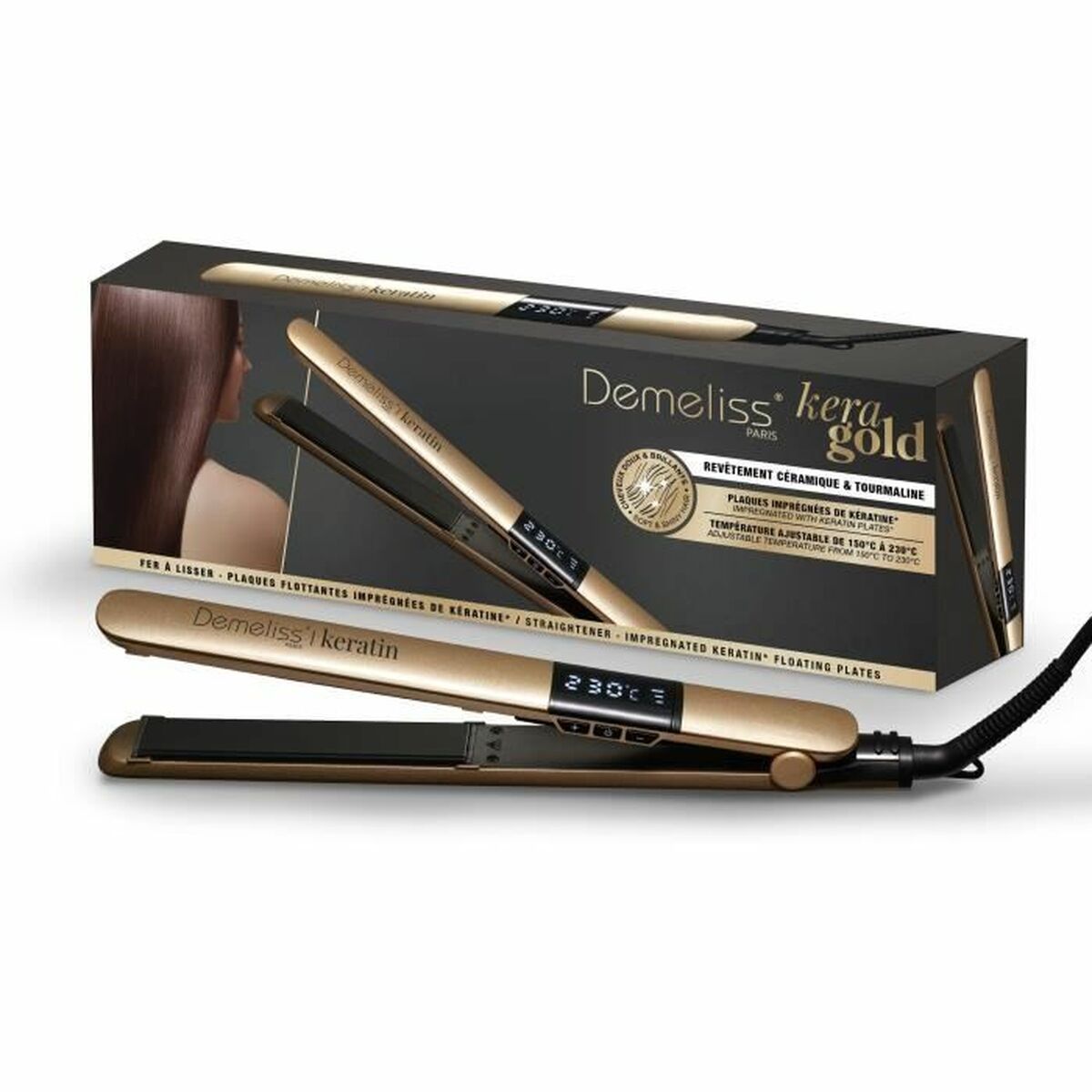 Curling Tongs Saint-Algue Demeliss Kera Gold Curling Tongs Saint-Algue Demeliss Kera Gold