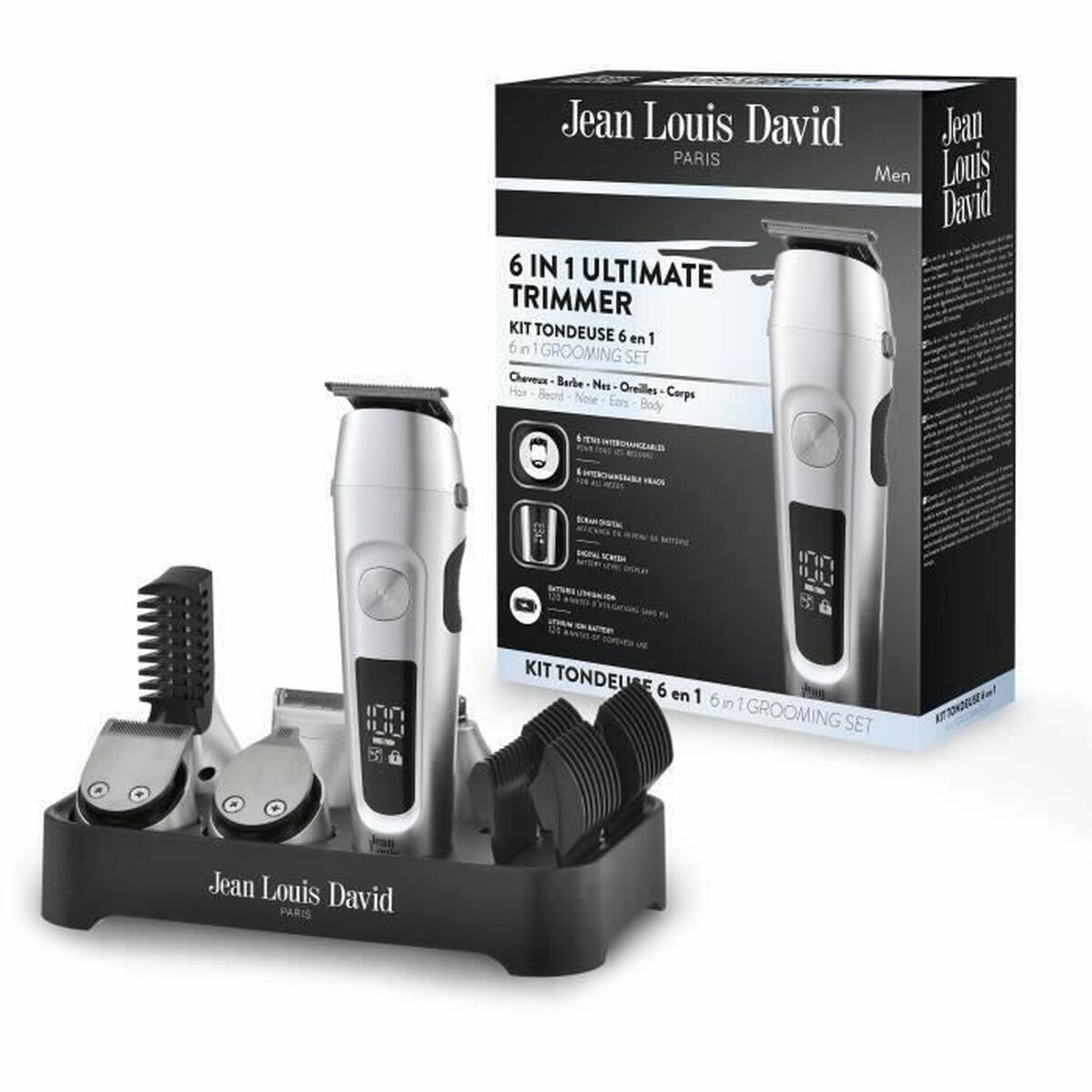 Hair Clippers Jean Louis David JLD ULTIMATE TRIMMER 6 Pieces