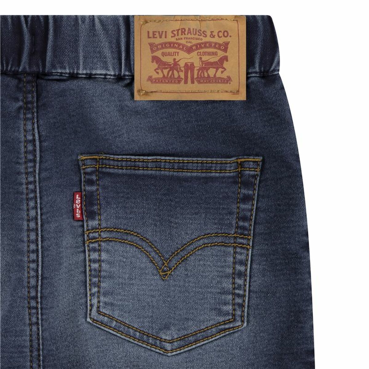 Childrens Jeans Levi’s Lvb Skinny Fit Dobby Buckeroo Blue