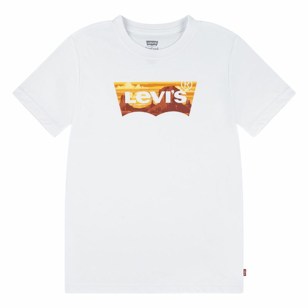 Child’s Short Sleeve T-Shirt Levi’s Lvb Golden Glow Batwing White