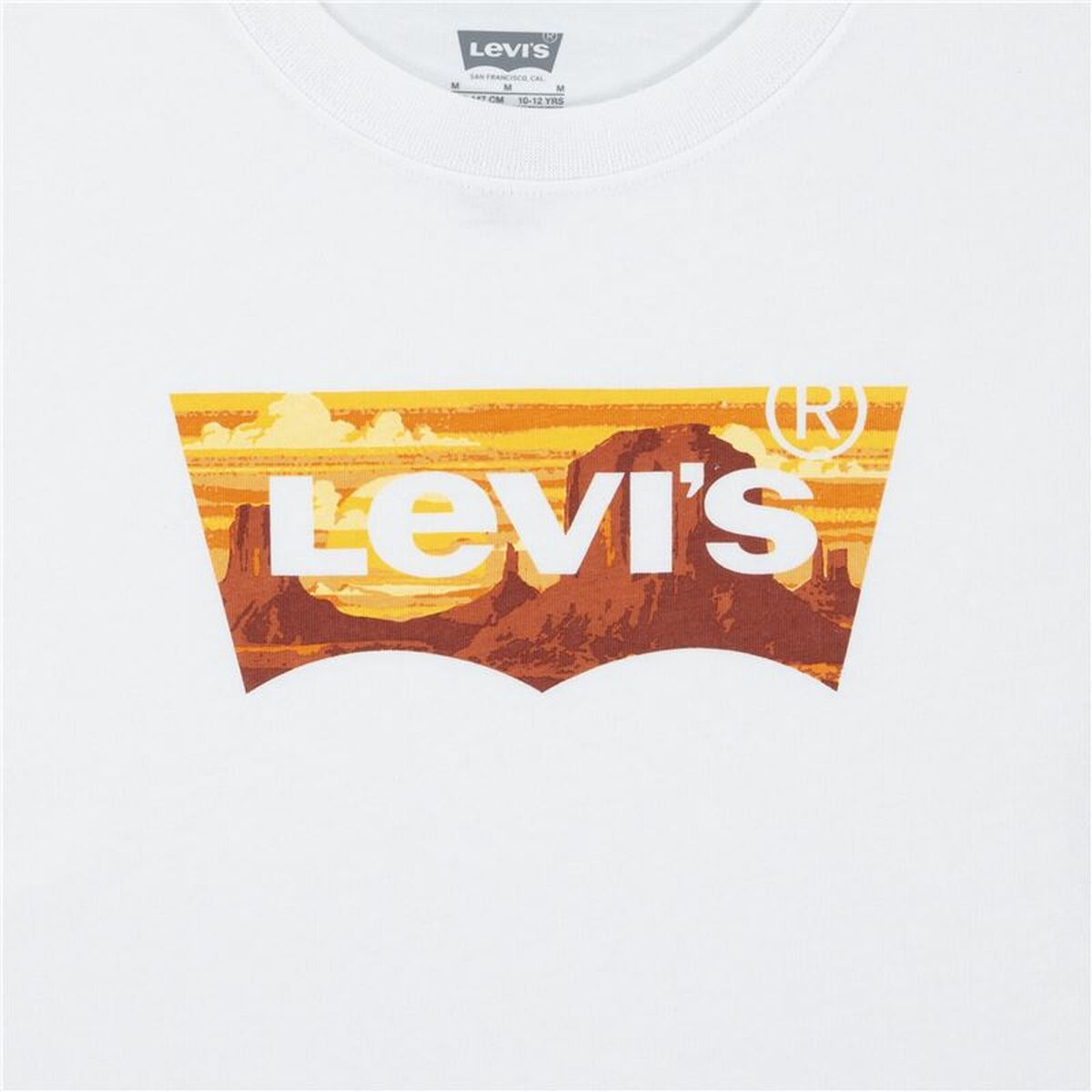 Child’s Short Sleeve T-Shirt Levi’s Lvb Golden Glow Batwing White