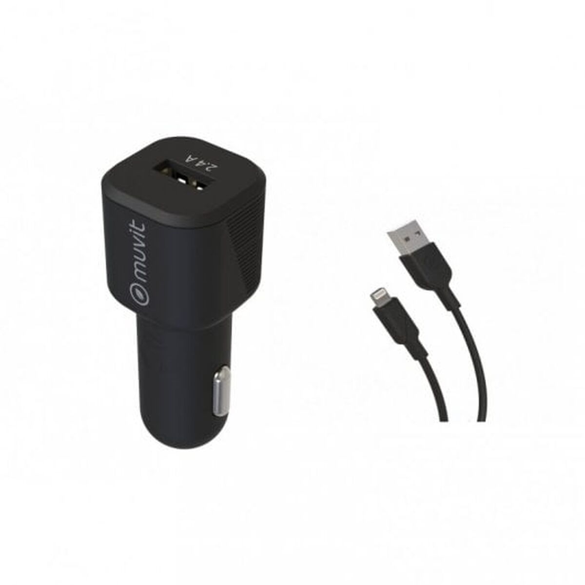 Car Charger Muvit 1,2 m Black Car Charger Muvit 1,2 m Black