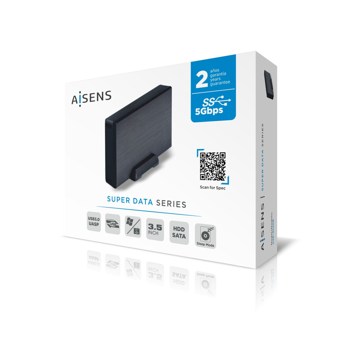 External Box Aisens ASE-3530B Black 3,5″