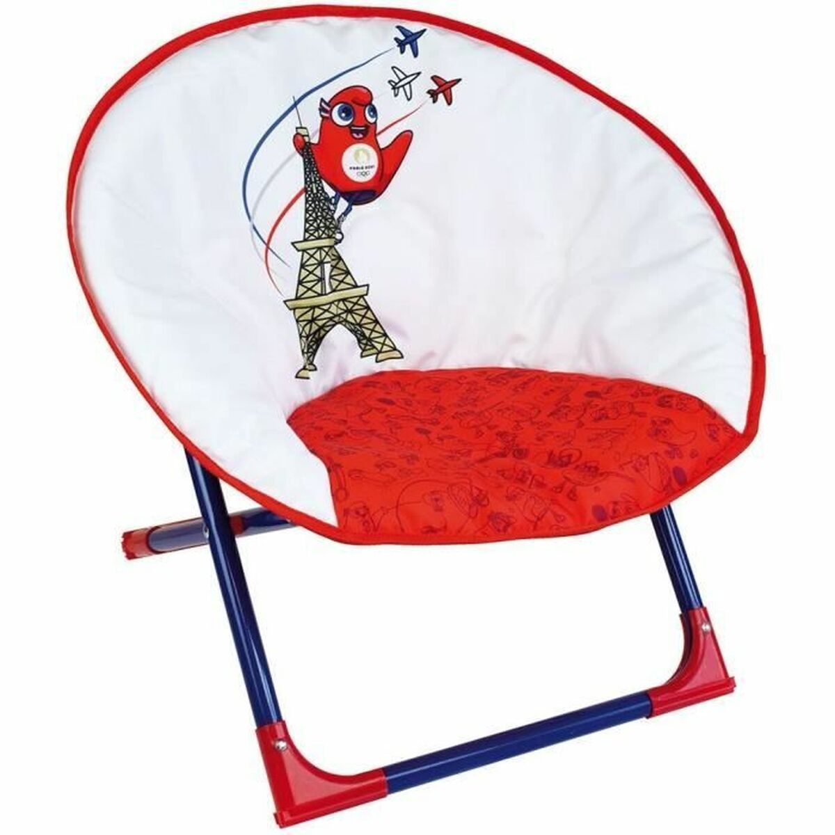 Child’s Armchair Fun House Paris 2024 Olympic Games White Red