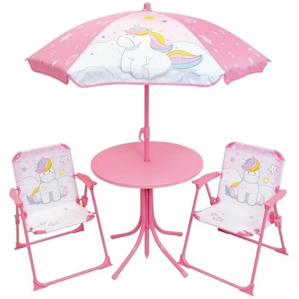 Table set with 2 chairs Fun House Unicorn Pink