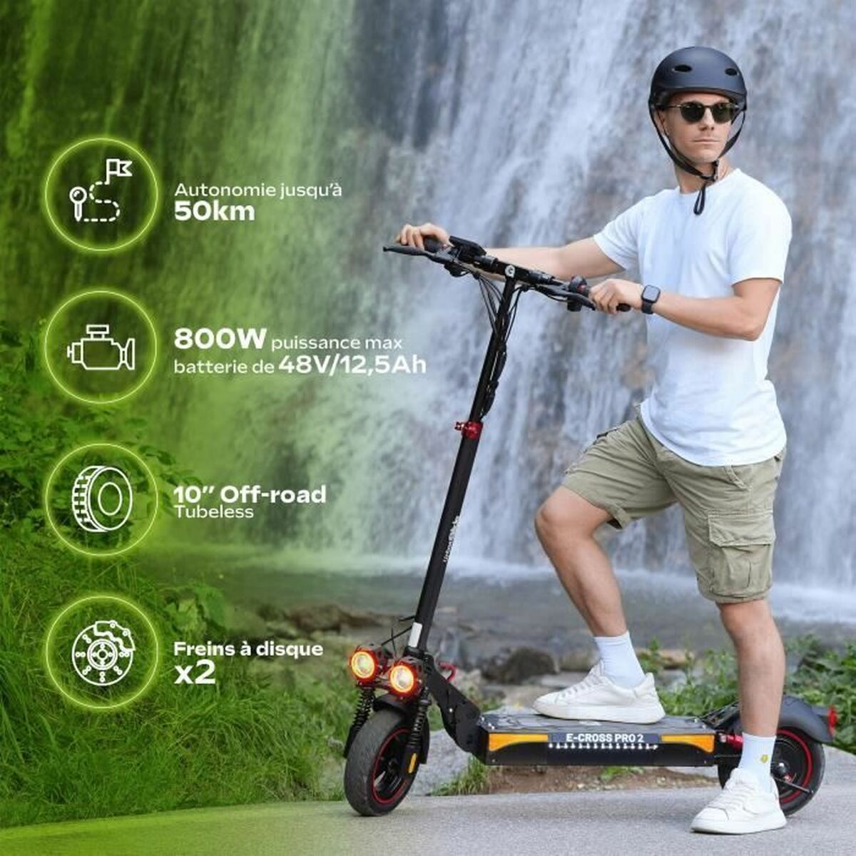 Electric Scooter Urbanglide ECROSS PRO 2 Black 25 km/h 800 W
