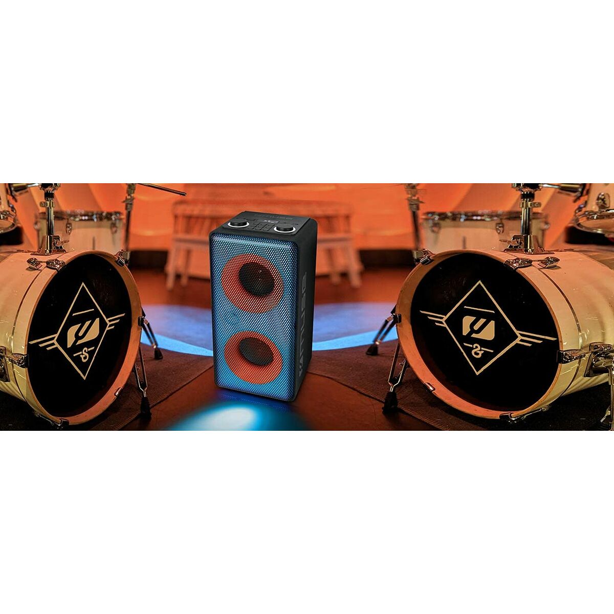 Speakers Muse M-1808 DJ 150 W White Black