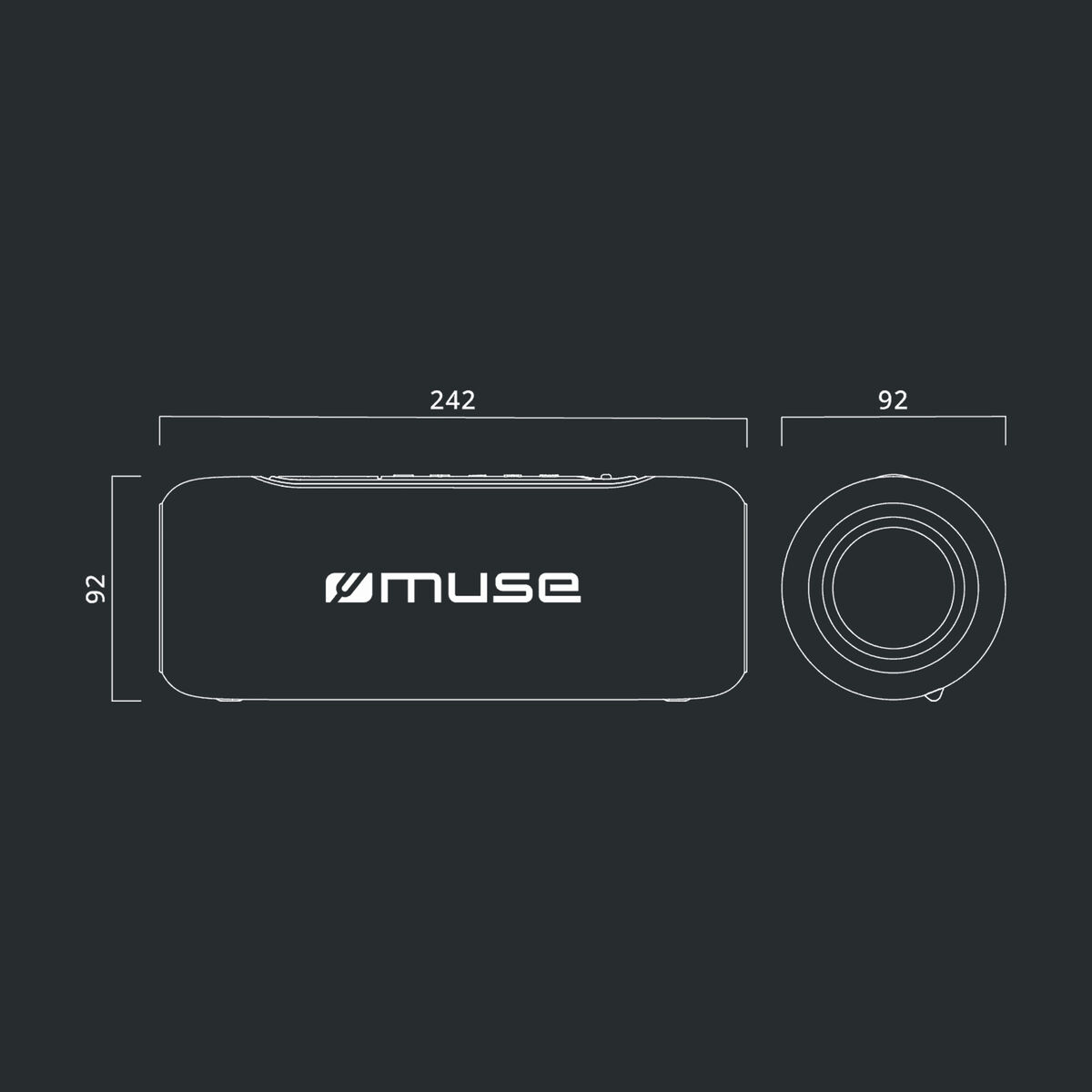 Portable Bluetooth Speakers Muse M780BTR     20W Blue 20 W