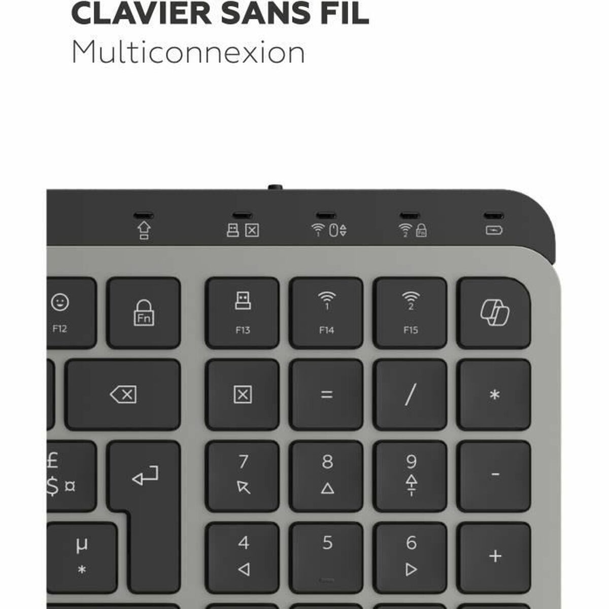 Keyboard Mobility Lab KP450W Compact Black Grey