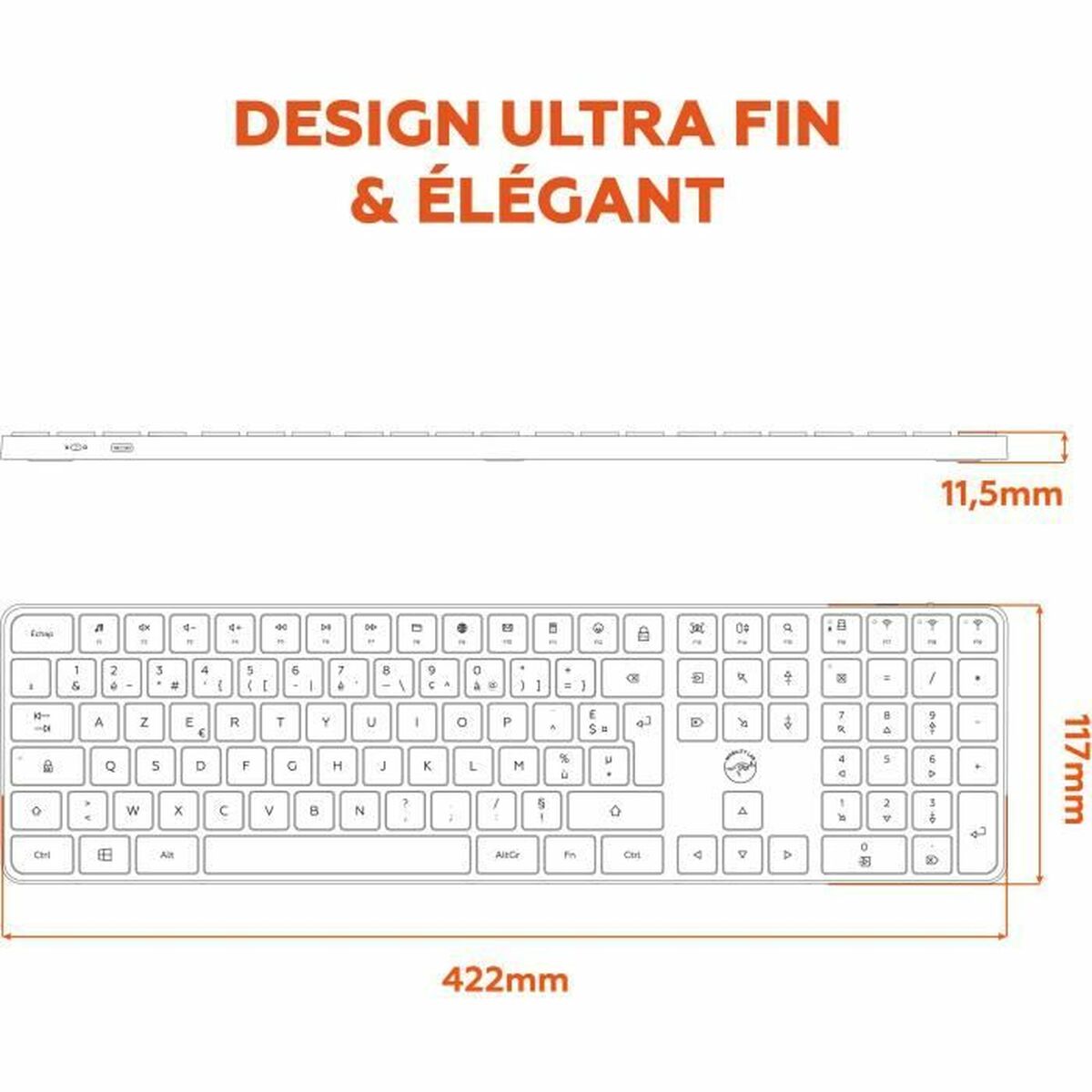 Keyboard Mobility Lab KP430W Grey