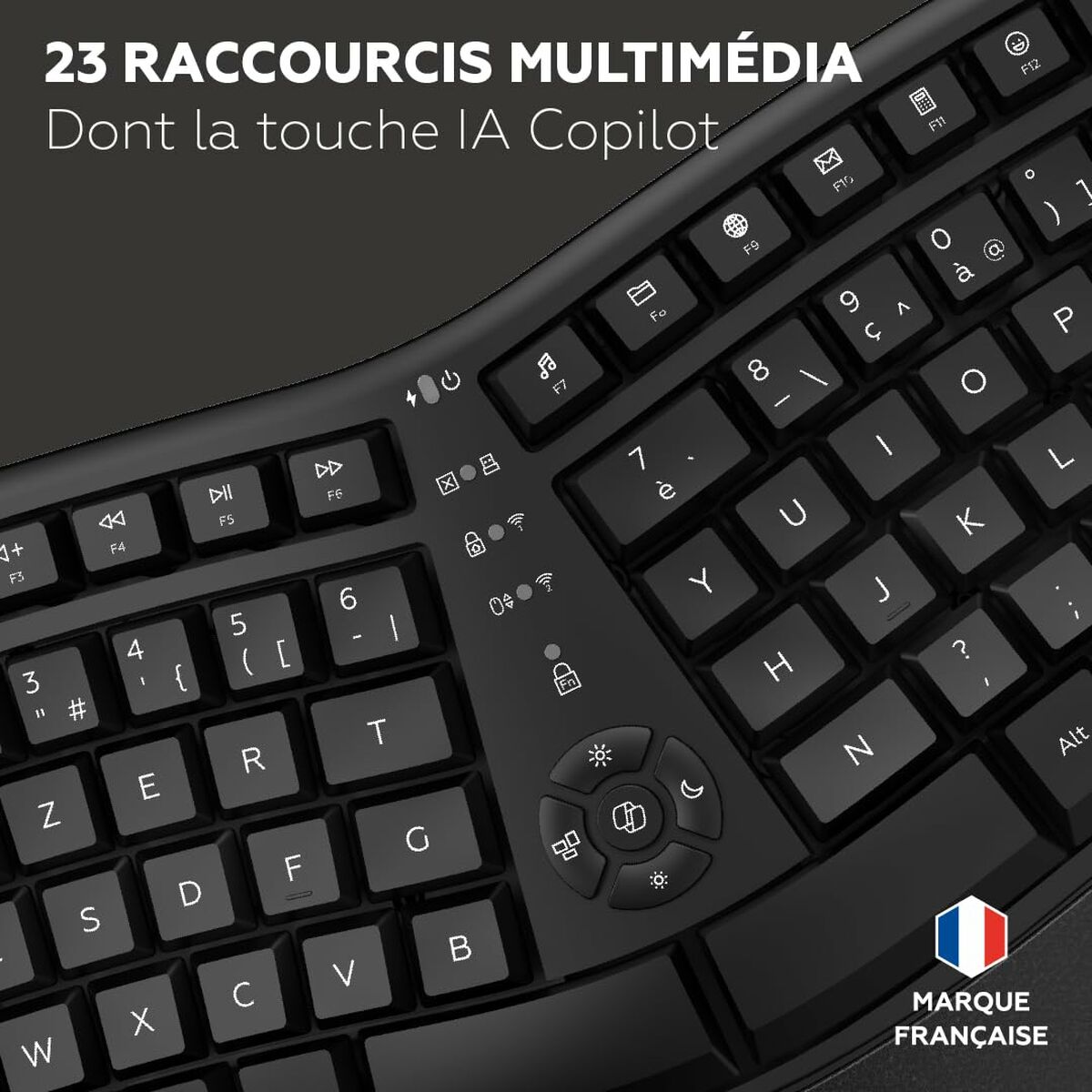 Keyboard Mobility Lab Azerty French Black