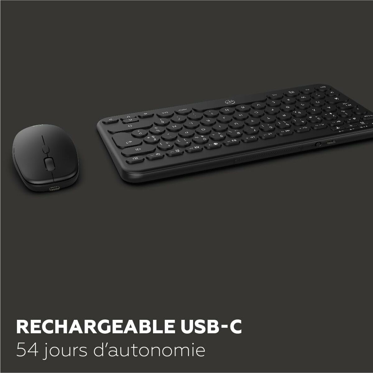 Keyboard and Mouse Mobility Lab CP420W Mini Black AZERTY