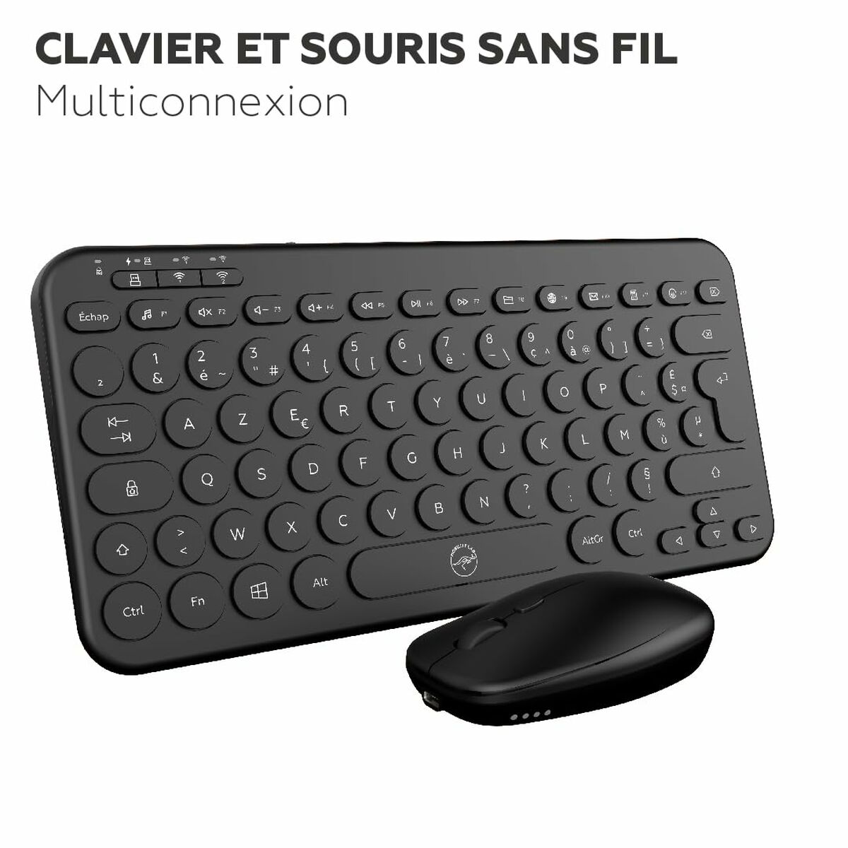 Keyboard and Mouse Mobility Lab CP420W Mini Black AZERTY