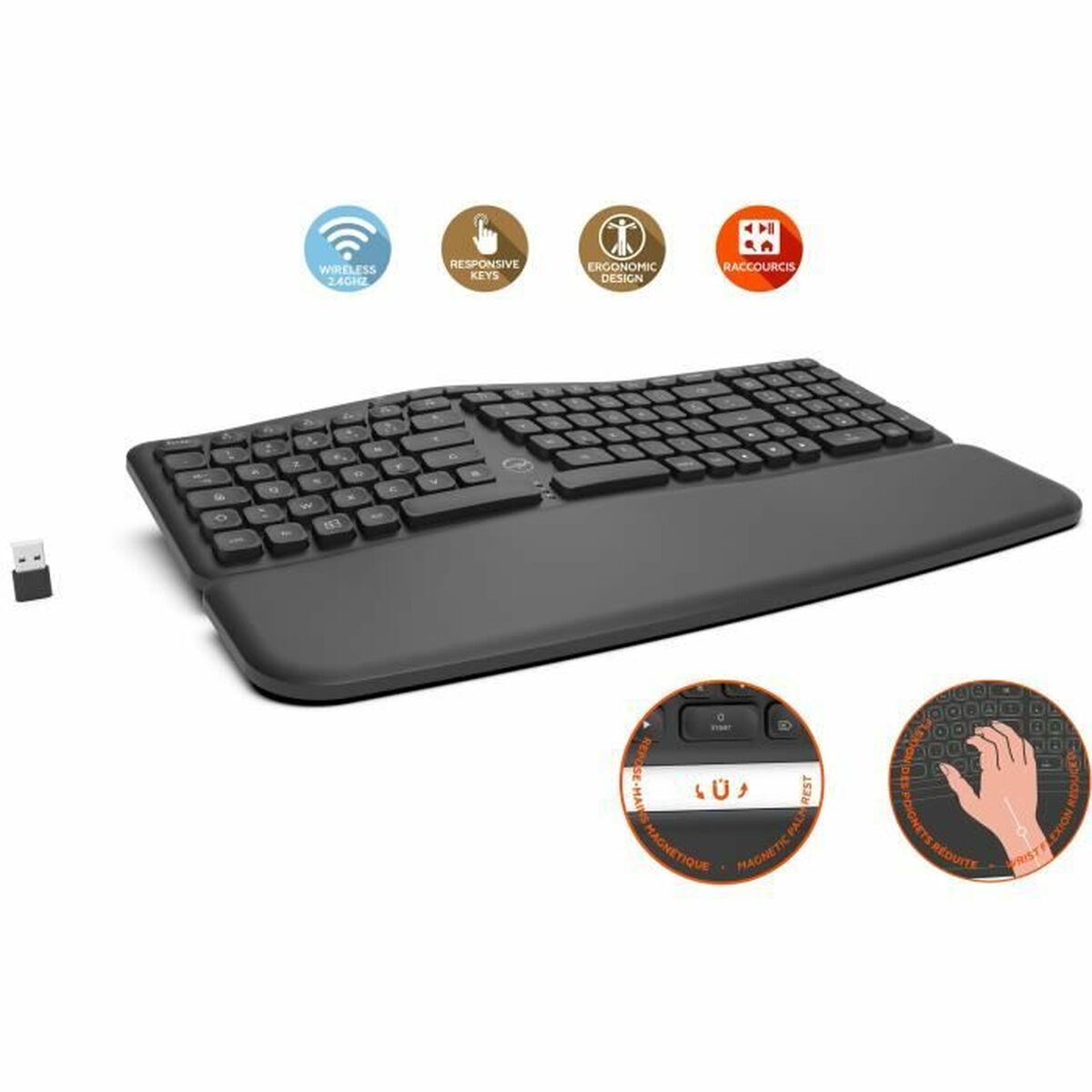 Bluetooth Keyboard Mobility Lab MOBILITY LAB – ML313153 Black AZERTY